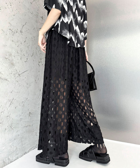 Cut-out Wide Pants